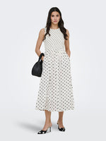 Diego smock midi dress black dots