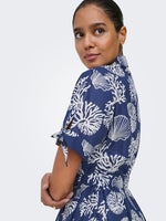 Anna midi shirtdress lichtblauw of donkerblauw