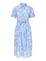 Anna midi shirtdress lichtblauw of donkerblauw