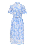 Anna midi shirtdress lichtblauw of donkerblauw