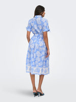 Anna midi shirtdress lichtblauw of donkerblauw