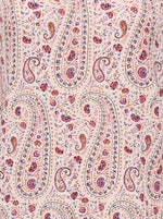 Gaby v-neck top beige-zwart of paars paisley