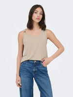 Uffa top beige, bruin of zwart