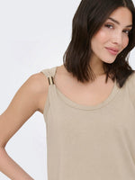 Uffa top beige, bruin of zwart