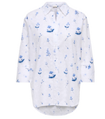 Tallie anglaise shirt blue flower