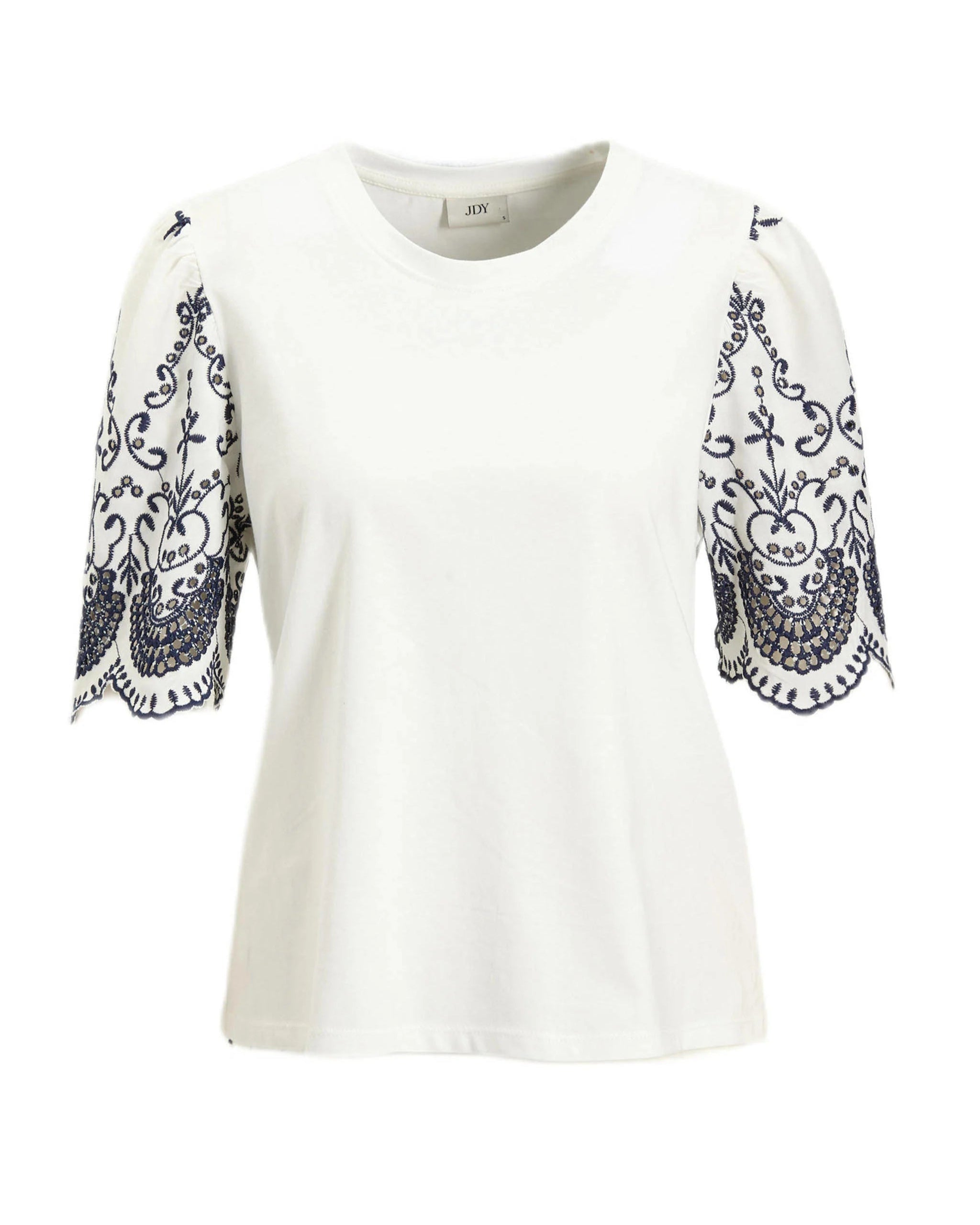Oma broderie anglaise top (3 kleuren)