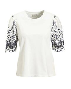 Oma broderie anglaise top (3 kleuren)