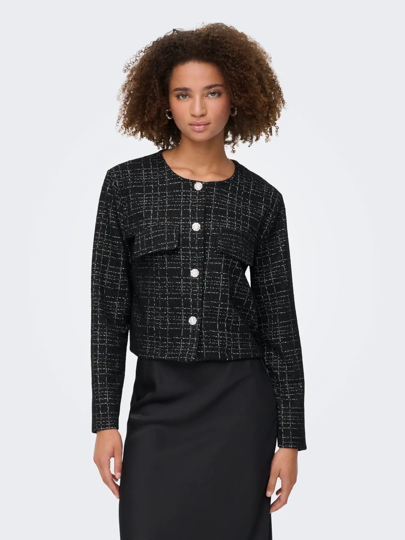 Dorit jacket zwart of zwart-wit ruit