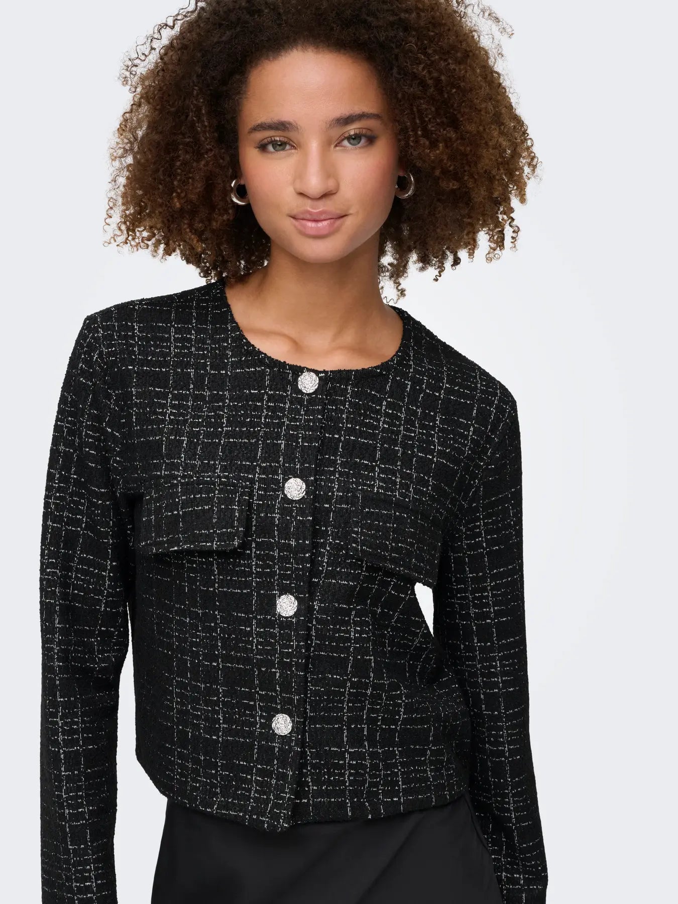 Dorit jacket zwart of zwart-wit ruit