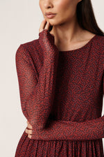 Almira dress rhubarb leaf
