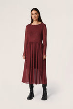 Almira dress rhubarb leaf