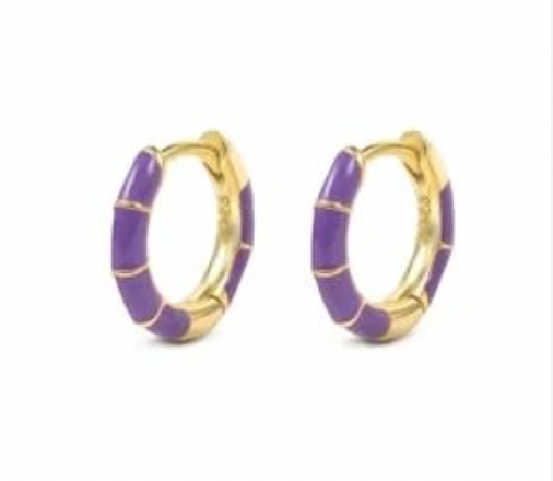 Dream on earrings paars